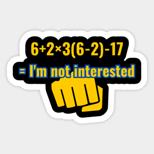 mathematics school genius Sticker